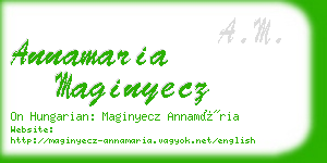 annamaria maginyecz business card